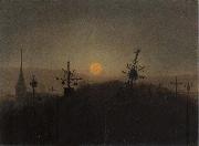 Carl Gustav Carus Cemetery in the Moonlight china oil painting reproduction